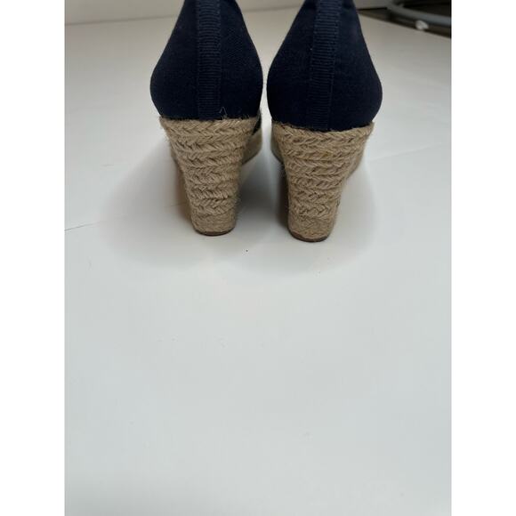 Jcrew navy rattan wedge size 10‎ - Picture 5 of 5
